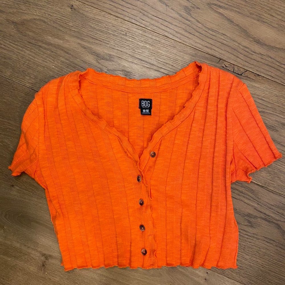 Urban Outfitters BDG button-up cropped t-shirt
